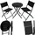 Tectake Bistro-Set 3-tlg. Schwarz