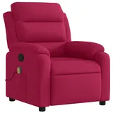 vidaXL Massagesessel Weinrot Samt 92,5 x 100 x 0 cm mit Fernbedienung
