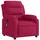 vidaXL Massagesessel Weinrot Samt 92,5 x 100 x 0 cm mit Fernbedienung