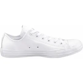 Converse Chuck Taylor Basic Leather Ox Monocrome Damen Weiß 39,5
