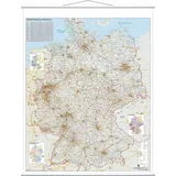 Franken Straßenkarte Deutschland beschreibbare Tafel 1:800.000 97x137cm