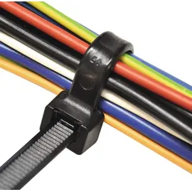 SAPISELCO Kabelbinder schwarz nicht UV-stabilisiert innenverzahnt B.2,5x100mm Bündel-D.24mm 100 Stück