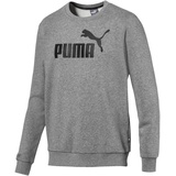 Puma Herren ESS Logo Crew Sweat TR big log Sweatshirt, Medium Gray Heather, S