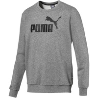 Puma Herren ESS Logo Crew Sweat TR big log Sweatshirt, Medium Gray Heather, S