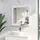Mendler Wandspiegel HWC-F75, Badezimmer Badspiegel Spiegel, Ablagefläche Landhaus 58x59x12cm weiß