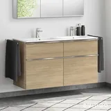 evineo ineo4 Unterschrank B: 128 cm, 4 Auszüge, mit Griff, für Duravit ME by Starck Doppelwaschtisch,, BE0269OA,