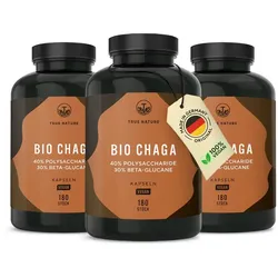 Bio Chaga Kapseln - Polysaccharide, Beta Glucane, Made in DE 540 St