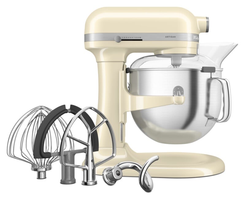 Preisvergleich Produktbild KitchenAid Artisan Küchenmaschine 6,6L 5KSM70SHX Creme