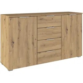 OTTO home Kombikommode 120 x 81 x 42 cm Eiche Artisan / Braun