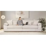 Home Affaire Big-Sofa »Soft&Cosy XL - Breite 246 cm«, Mega-Sofa, Cord oder Chenille-Struktur, Federkern-Polsterung, beige