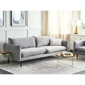 Beliani Sofa 3-Sitzer Vinterbro Samtstoff Grau
