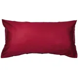 Traumschloss Mako-Satin Kissenbezug aus 100% gekämmter Mako-Baumwolle - hautsympathisch und atmungsaktiv, Farbe:Bordeaux, Größe:40x80