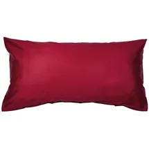 Traumschloss Mako-Satin Kissenbezug aus 100% gekämmter Mako-Baumwolle - hautsympathisch und atmungsaktiv, Farbe:Bordeaux, Größe:40x80
