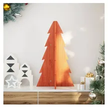 vidaXL Weihnachtsbaum Holz zum Schmücken Braun 69,5 cm