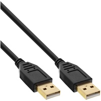 InLine USB 2.0 Kabel, A an A, schwarz, Kontakte