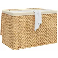 vidaXL Wäschekorb mit 3 Fächern 75x42,5x52 cm Wasserhyazinthe