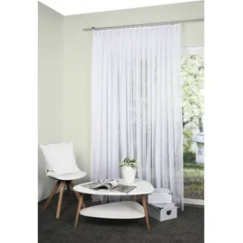 HOMEbasics Gardine HEINE HOME Gr. 9, Weiß, B:450cm H:175cm, Polyester, Gardinen, Gardine
