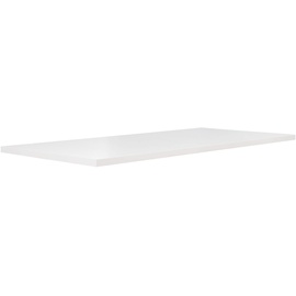 Forte Tischsystem: Tischplatte aus Holzwerkstoff in Weiß Matt, 180 x 3,8 x 90 cm