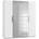 Level 200 x 216 x 58 cm weiß mit Spiegeltüren