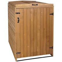 MCW XL 1er-/2er-Mülltonnenverkleidung MCW-H74, Mülltonnenbox, erweiterbar 126x80x98cm Holz MVG ~