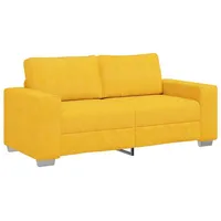 VidaXL Zweisitzer-Sofa Hellgelb 140 cm Cordstoff