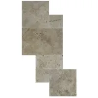 WOHNRAUSCH Terrassenplatten »Tosca Ecomix«, 0,74 m2, Römischer Verband, Travertin, beige/braun