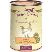 Terra Canis Classic 200g Dose Hundenassfutter 12 x 200 Gramm Huhn mit Amaranth, Tomate & Basilikum