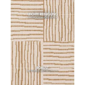 Ted Baker Nightingale Wendeteppich", jute weiß, B:200cm H:8mm L:300cm, Polypropylen, Teppiche, Teppich, Designteppich, Wetterfest, modern, Pflegeleicht, Wohnzimmer, Terrasse