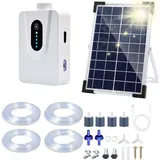 Solar-Luftpumpen, 6-W-Solar-Teichbelüfter mit 6000-mAh-Akku, USB-Aufladung und Solaraufladung sind verfügbar, Aquarium-Sauerstoffgenerator,