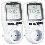 Revolt 2er-Set digitale Energiekostenmesser mit XXL Jumbo Display