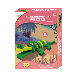 MAMMUT Spiel und Geschenk 3D-Puzzle 3D Schaumstoff Puzzle Krokodil, Puzzleteile