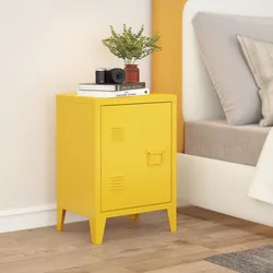 Nachtschrank Inari Türgriff rechts Stahl Gelb