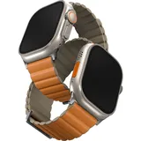 Uniq Revix Premium Edition Reversible Magnetic Armband für Apple Watch 49/45/44/42mm orange/khaki