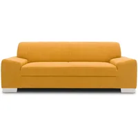DOMO. collection Sofa Alisson, 3er Couch, 3-Sitzer, 3er Garnitur, Polstergarnitur 199 x 83 x 75 cm (BxTxH), in gelb
