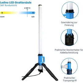 LEDINO LED-Strahlersäule 360° IP69K