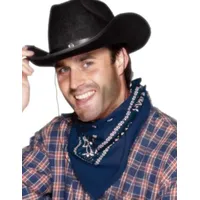 Cowboy Kopftuch Berghose Erwachsene Blau Wild West Kostüm Verkleidung Zubehör