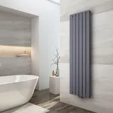 EMKE Flachheizkörper 1600 x 460 mm 850 W anthrazit Mittelventil