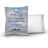reilo 60x 450g Lavendelduft Luftentfeuchter Granulat, Raumluftentfeuchter im Vliesbeutel, Nachfüllpacks für gängige Entfeuchterboxen, Lufttrockner für Wohnraum, Schlafzimmer, Keller