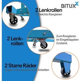 BITUXX Werkstatt Hebekran 2000 kg Stahl