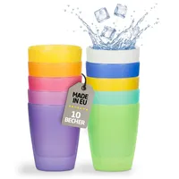 Kigima Plastikbecher 0,24 l Rainbow 10 St.