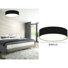 smartwares Deckenleuchte Textilschirm 60 cm Ø 4x E27 Metall IP20 Schwarz
