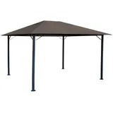 Quick Star Metall Garten Pavillon Nizza 3x4m Partyzelt Taupe / Beigegrau RAL 7006