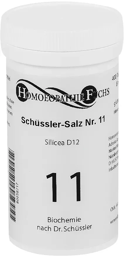 HOMOEOPATHIEFUCHS Schüssler-Salz Nummer 11 Silicea D12 Bicochemie