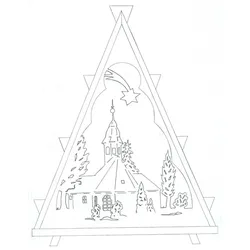 Vorlage Nr 1 Kirchen im Erzgeb., B 40 cm, H 52 cm