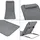 [en.casa] Donostia Gartenliege 143 x 48 x 0 cm Dunkelgrau