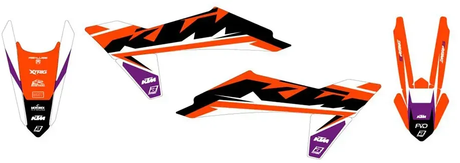 Blackbird Racing Dream 5 Ktm Exc 150 Tbi 24-25/exc 250 Tbi 24-25 Aufkleber - Black / Blue / Orange / White - One Size