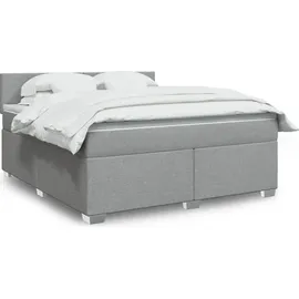 vidaXL Boxspringbett 180 x 200 cm Hellgrau