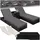 Tectake Sonnenliege 2er Set 200 x 65 x 30 cm Schwarz