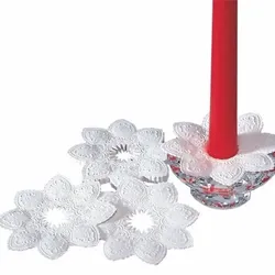 PAPSTAR 100 Kerzen-Manschetten rund Ø 10 cm weiss