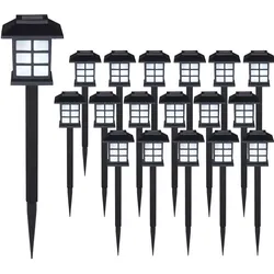 LED Solarleuchten 18er-Set Schwarz